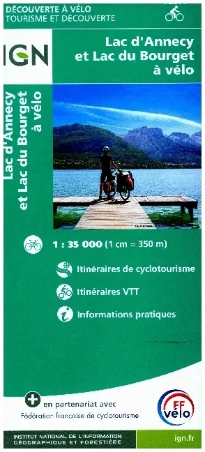 Cover: 9782758552864 | Lac d'Annecy et Bourget à Velo | 1:100000 | (Land-)Karte | Französisch