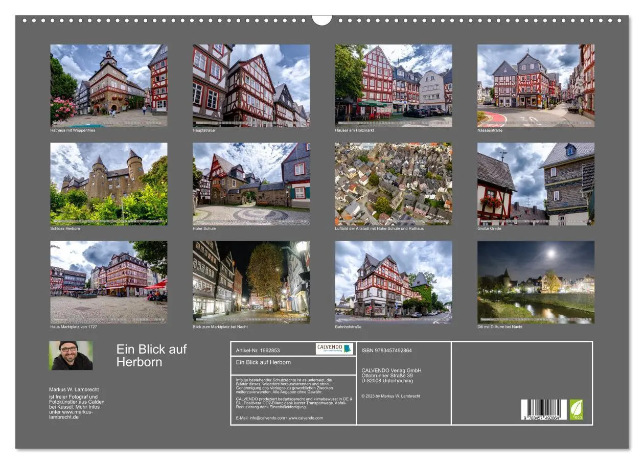 Bild: 9783457492864 | Ein Blick auf Herborn (Wandkalender 2026 DIN A2 quer), CALVENDO...