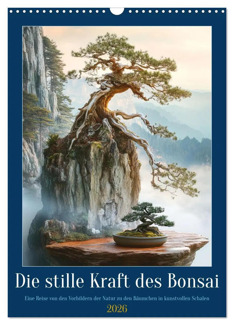 Cover: 9783457942864 | Die stille Kraft des Bonsai (Wandkalender 2026 DIN A3 hoch),...