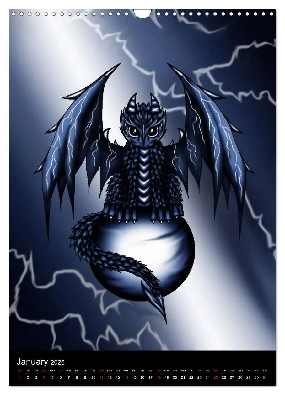 Bild: 9783516582864 | Dragons (Wall Calendar 2026 DIN A3 portrait), CALVENDO 12 Month...