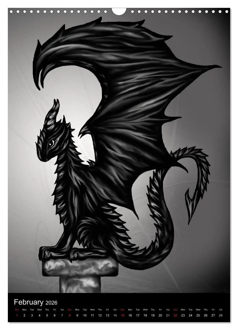 Bild: 9783516582864 | Dragons (Wall Calendar 2026 DIN A3 portrait), CALVENDO 12 Month...