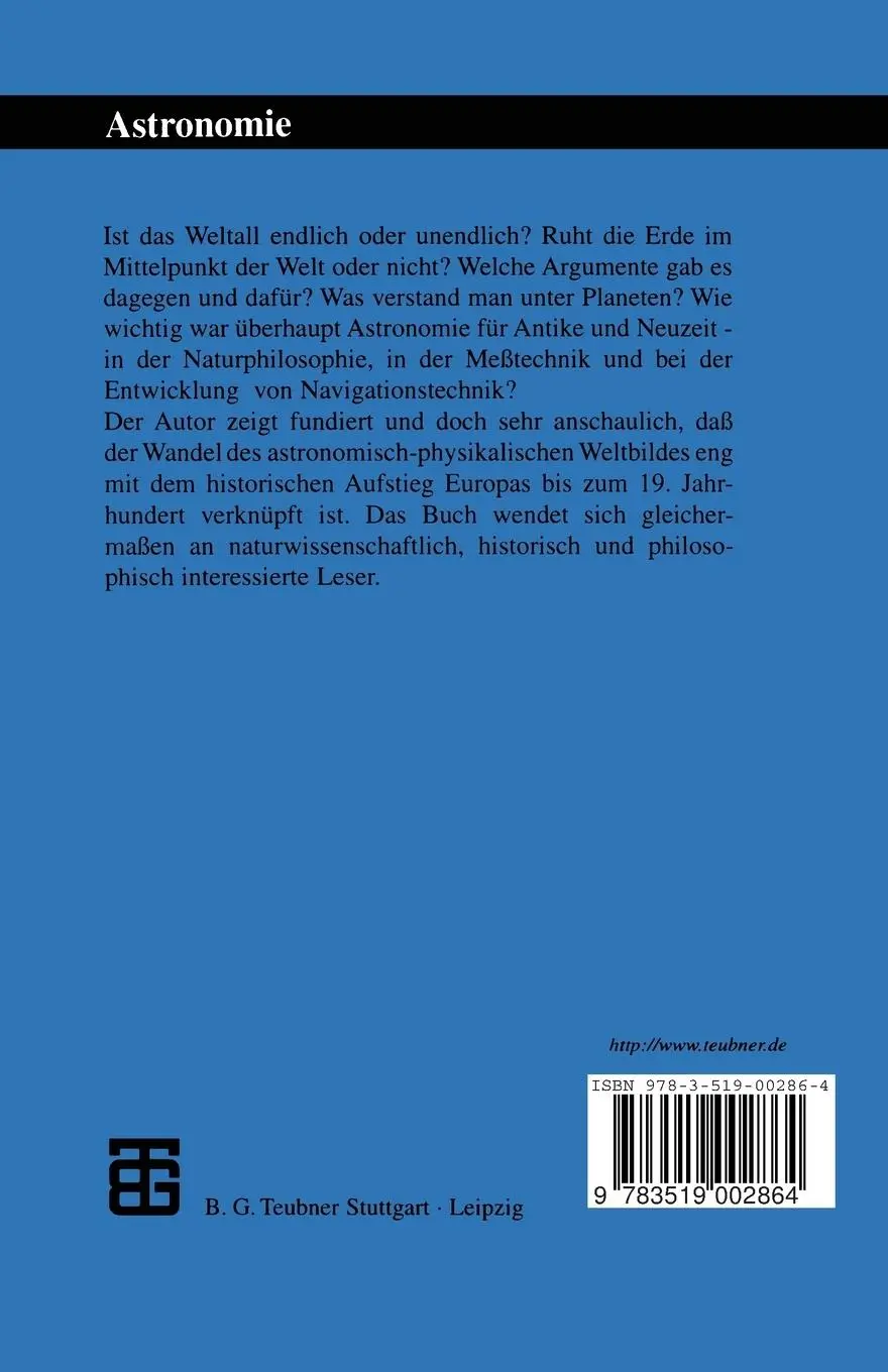 Rückseite: 9783519002864 | Wandel des Weltbildes | Jürgen Teichmann | Taschenbuch | 231 S. | 1999