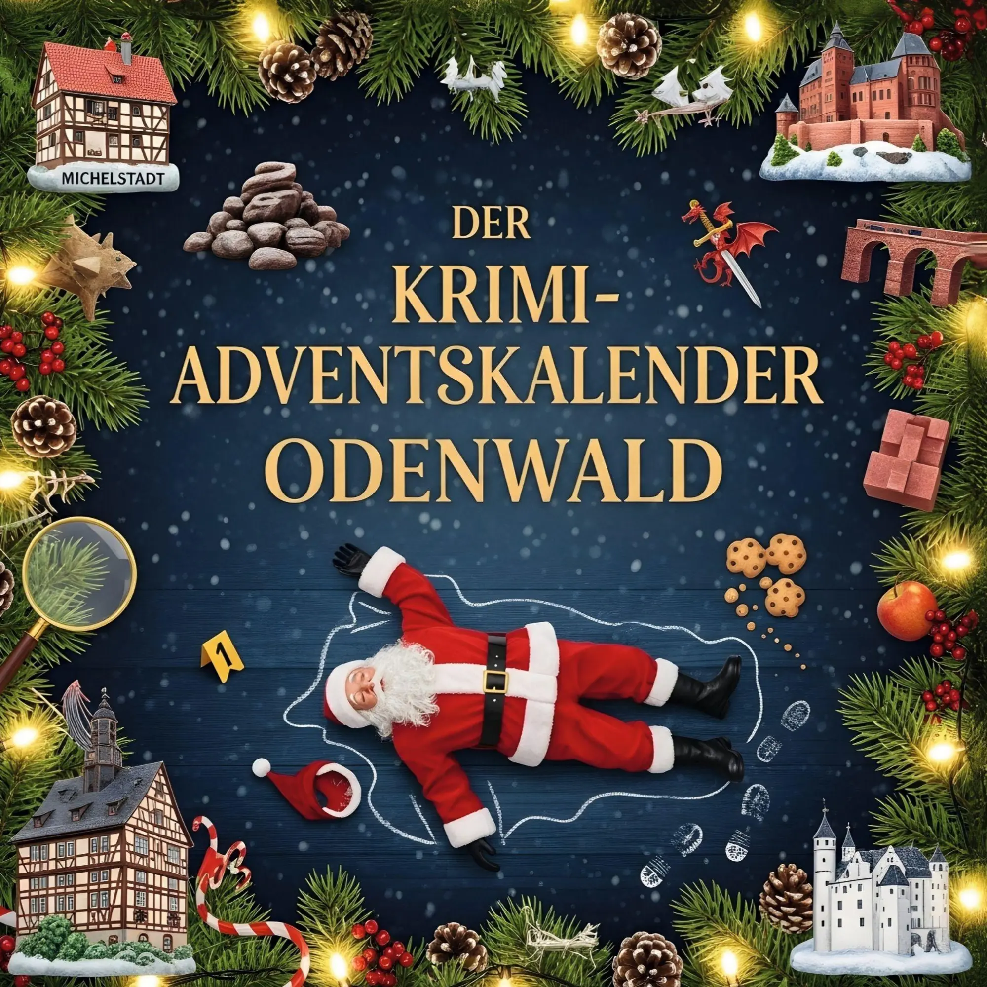 Cover: 9783695302864 | Der Krimi-Adventskalender Odenwald | Mordsverdächtig in 24 Akten