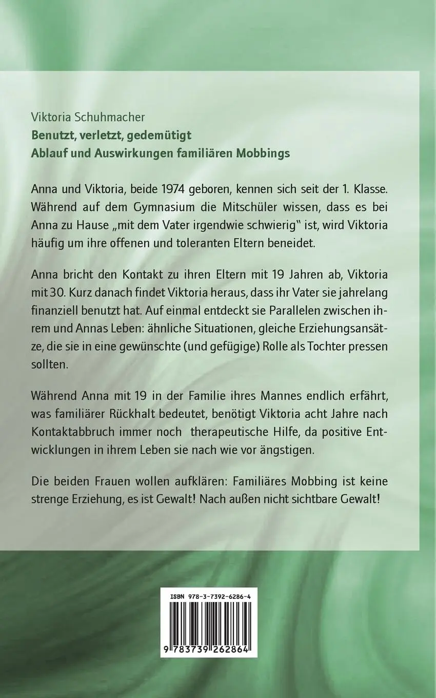 Rückseite: 9783739262864 | Benutzt, verletzt, gedemütigt | Viktoria Schuhmacher | Taschenbuch