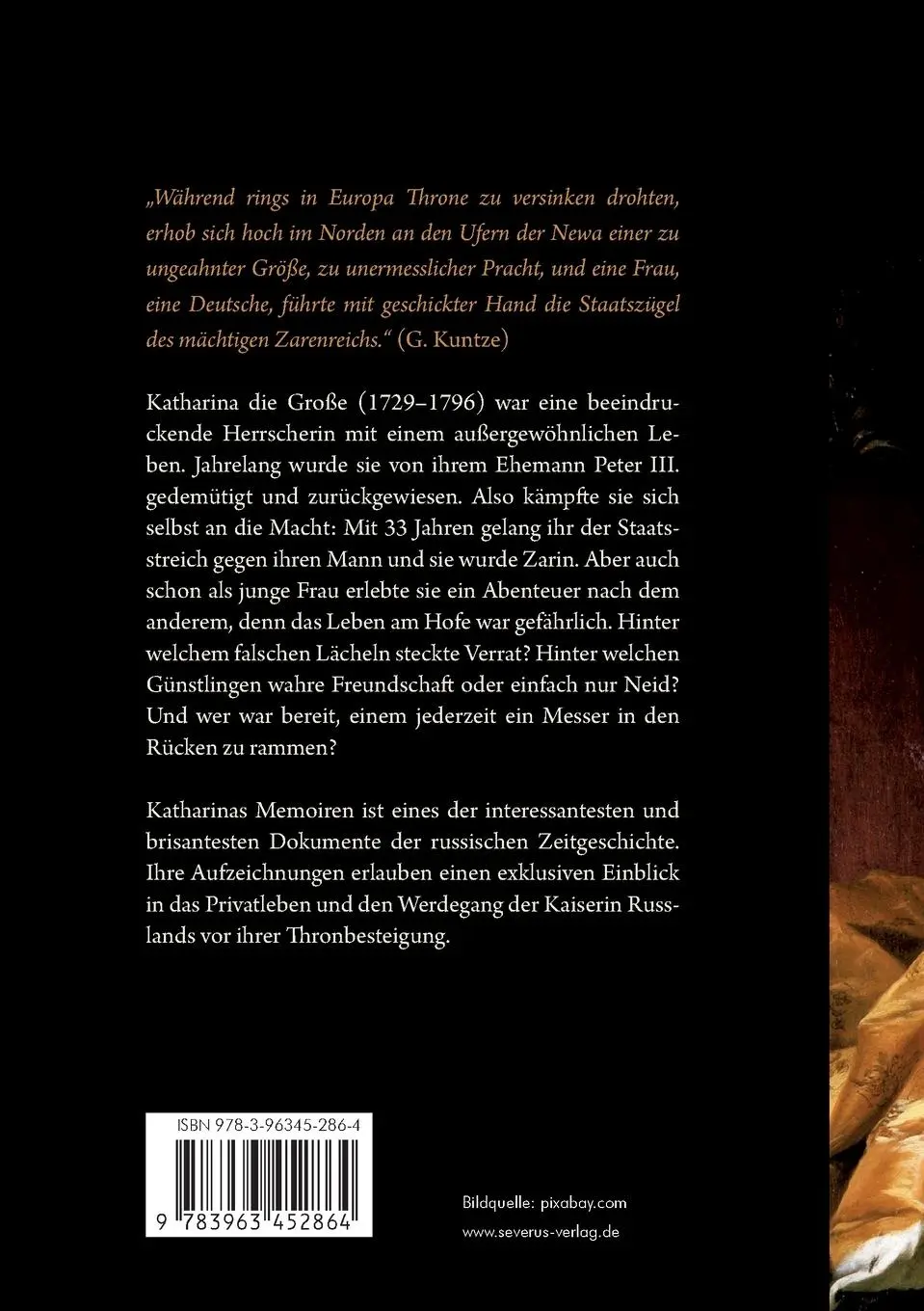 Rückseite: 9783963452864 | Erinnerungen der Kaiserin Katharina II. | Gustav Kuntze | Taschenbuch