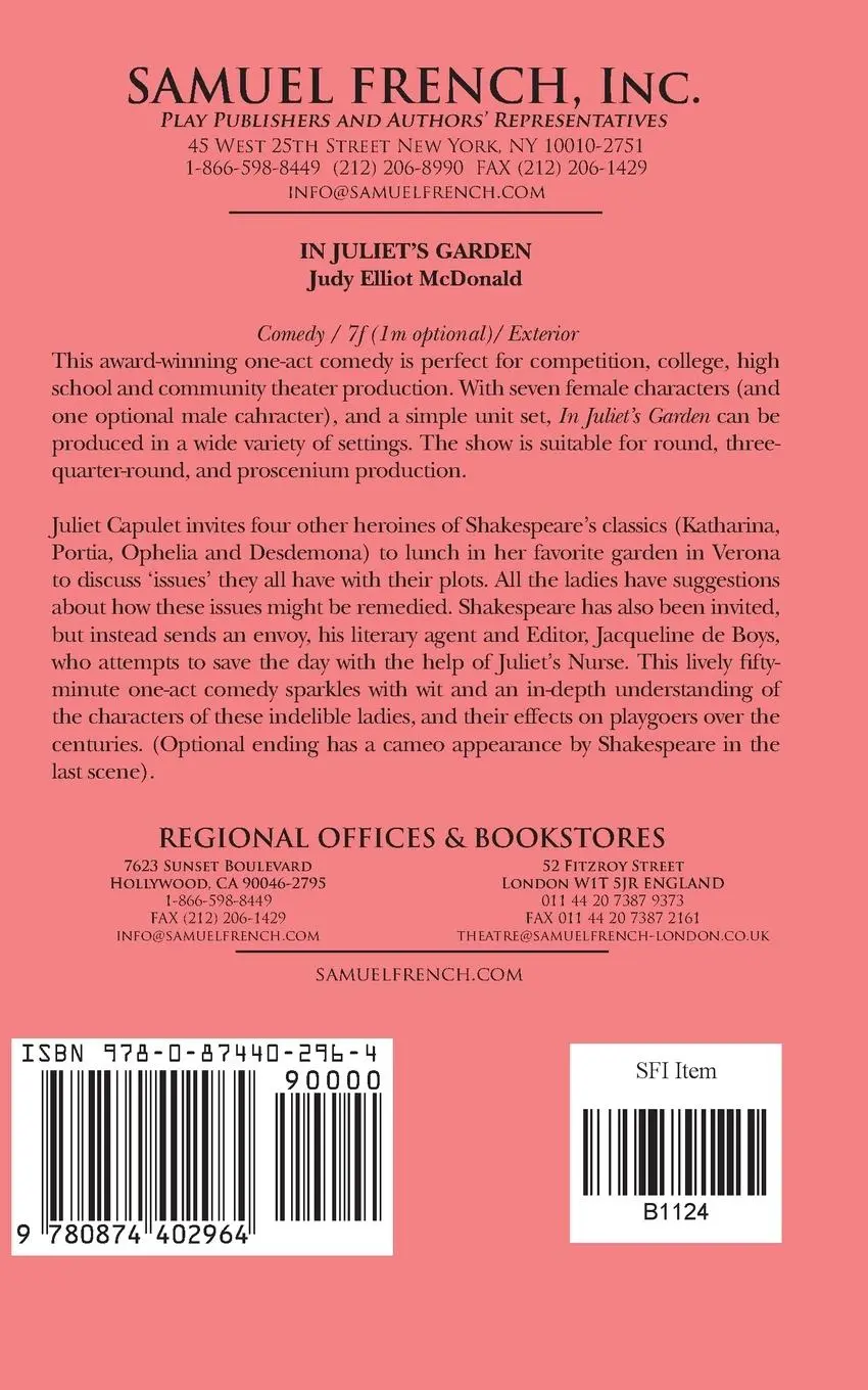 Rückseite: 9780874402964 | In Juliet's Garden | Judy Elliot McDonald | Taschenbuch | Englisch