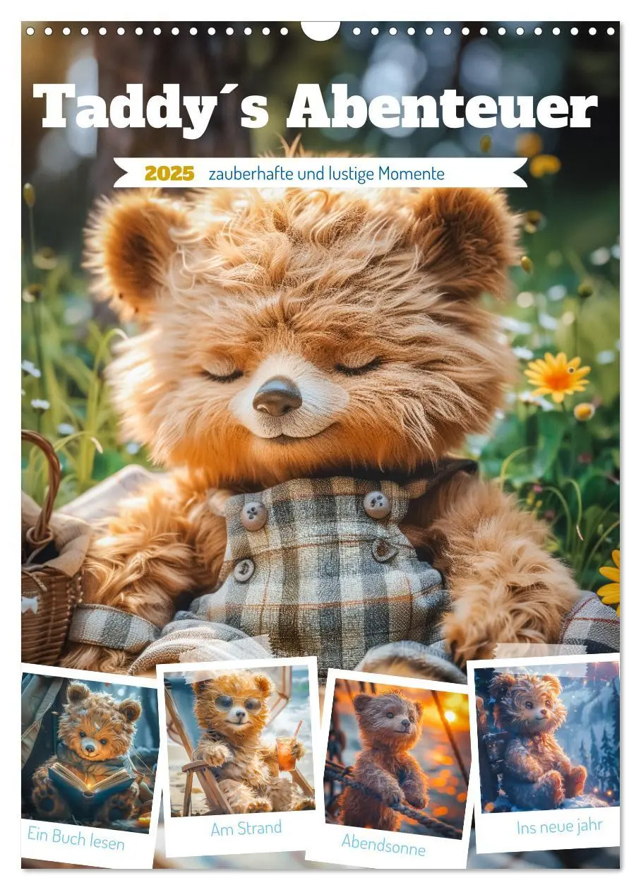 Cover: 9783457172964 | Taddy´s Abenteuer (Wandkalender 2025 DIN A3 hoch), CALVENDO...