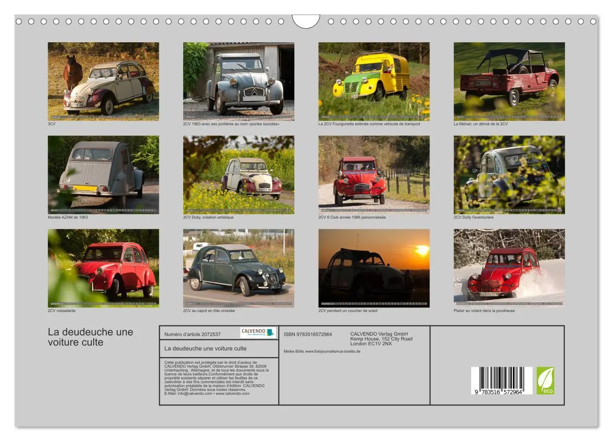 Bild: 9783516572964 | La deudeuche une voiture culte (Calendrier mural 2026 DIN A3...