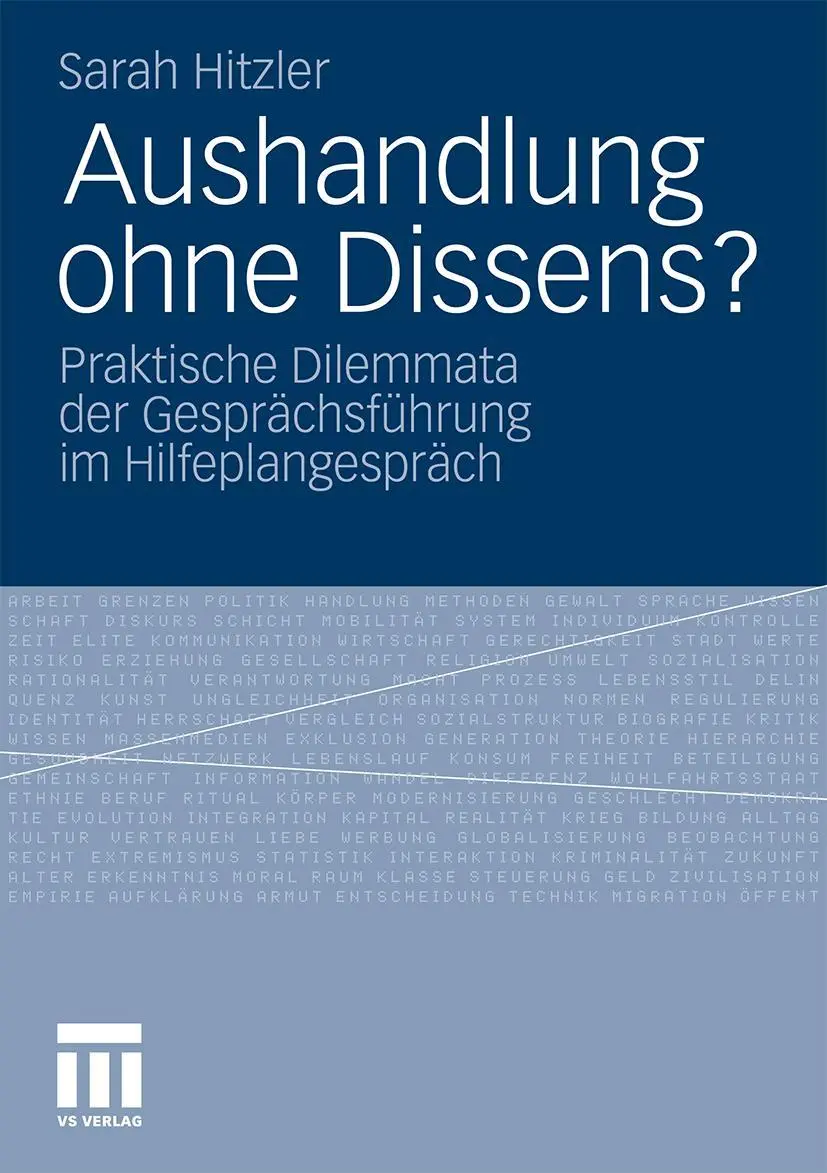 Cover: 9783531182964 | Aushandlung ohne Dissens? | Sarah Hitzler | Taschenbuch | 302 S.