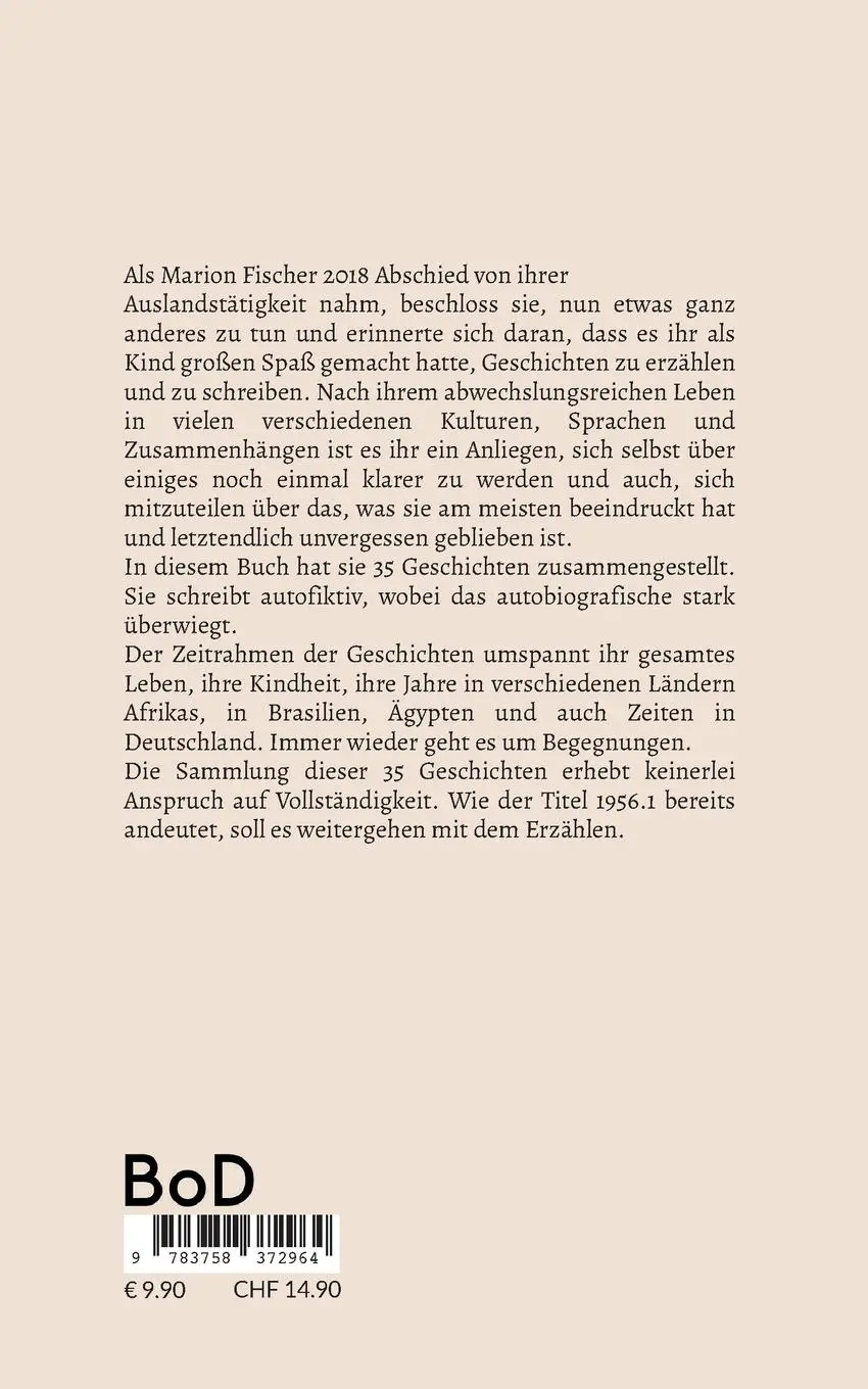 Rückseite: 9783758372964 | 1956.1 Das Nie-Vergessen | Marion Fischer | Taschenbuch | Paperback