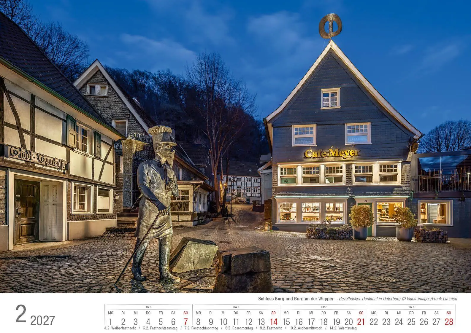 Bild: 9783965352964 | Schloss Burg und Burg an der Wupper 2027 Bildkalender A3 quer,...