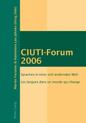 Cover: 9783039113064 | CIUTI-Forum 2006 | Hannelore Lee-Jahnke (u. a.) | Taschenbuch | 274 S.