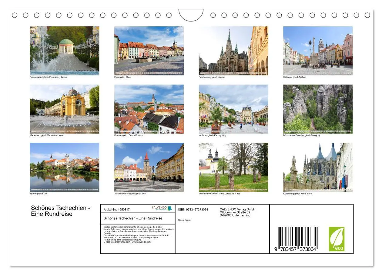 Bild: 9783457373064 | Schönes Tschechien - Eine Rundreise (Wandkalender 2026 DIN A4...