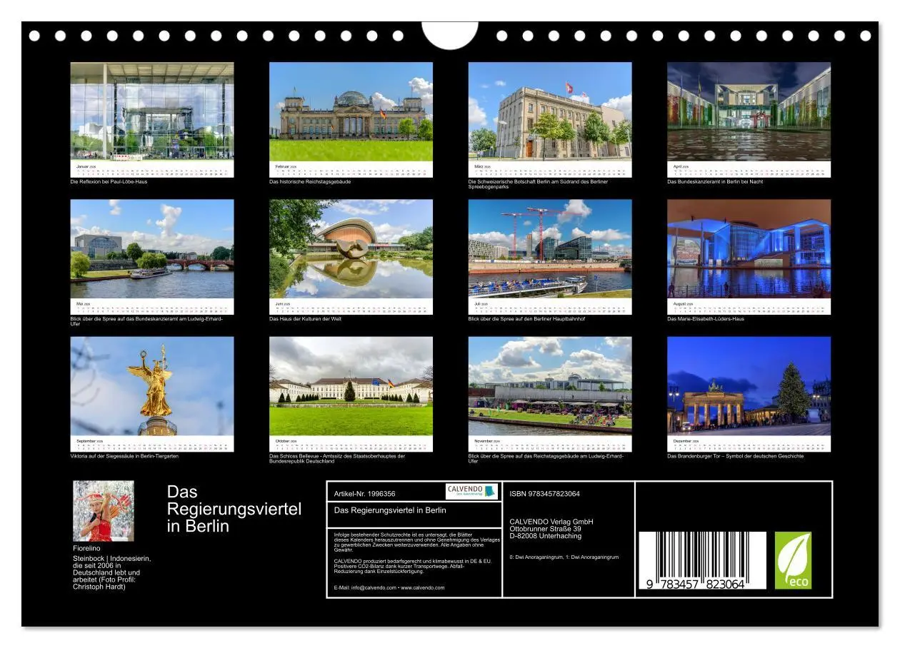 Bild: 9783457823064 | Das Regierungsviertel in Berlin (Wandkalender 2026 DIN A4 quer),...