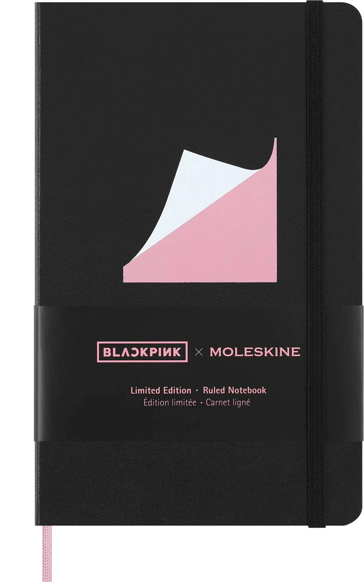 Moleskine X Blackpink Notizbuch L/A5, liniert, fester Einband, Schwarz