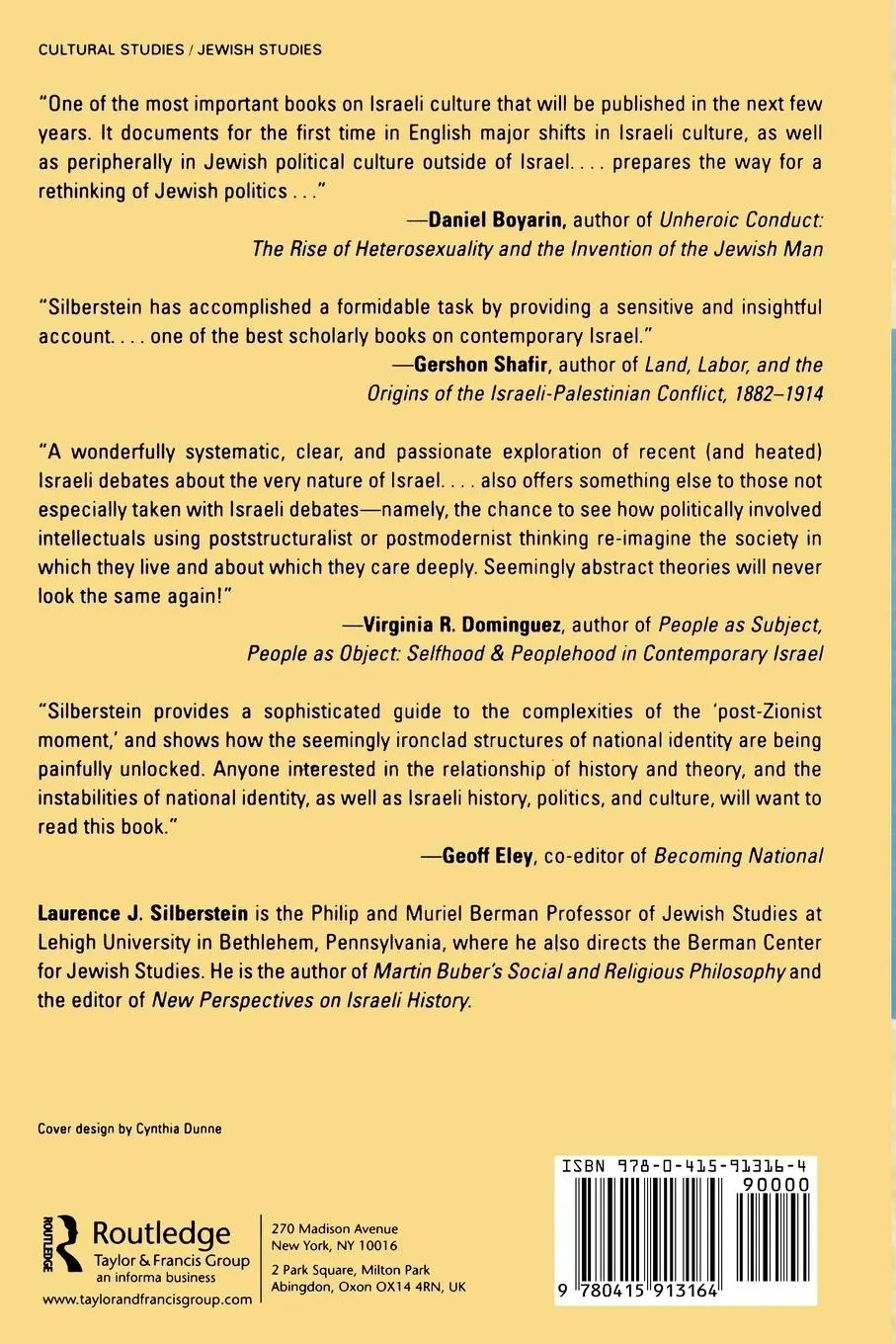 Rückseite: 9780415913164 | The Postzionism Debates | Knowledge and Power in Israeli Culture