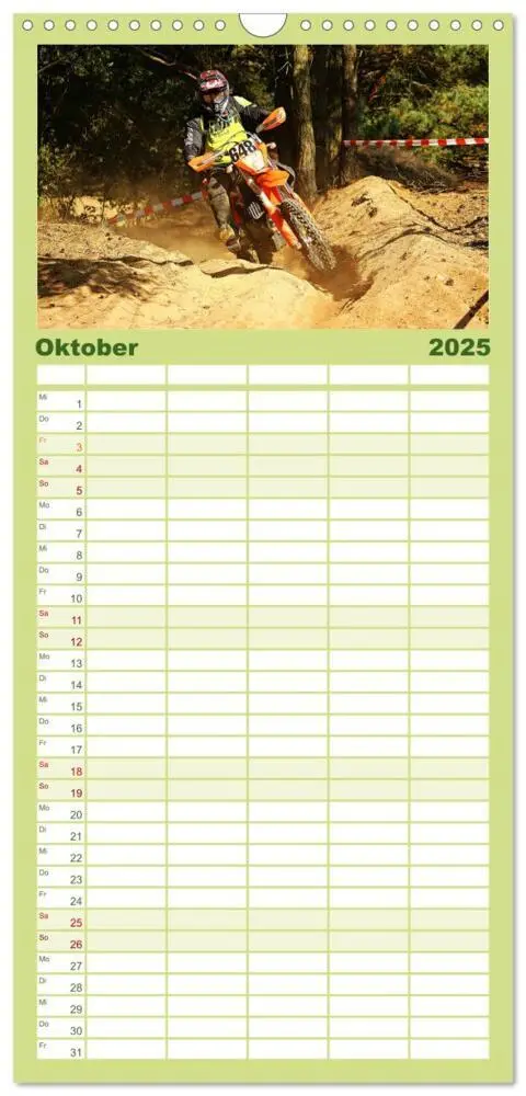 Bild: 9783457123164 | Familienplaner 2025 - Motocross - tollkühne Kerle mit 5 Spalten...