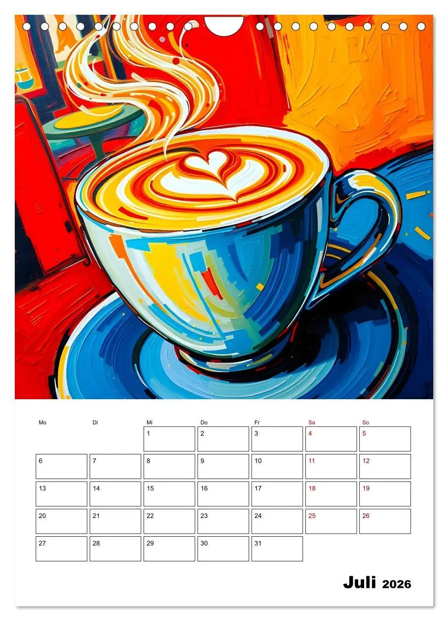 Bild: 9783457293164 | Kaffee trifft Kunst - Aromatische Pinselstriche (Wandkalender 2026...
