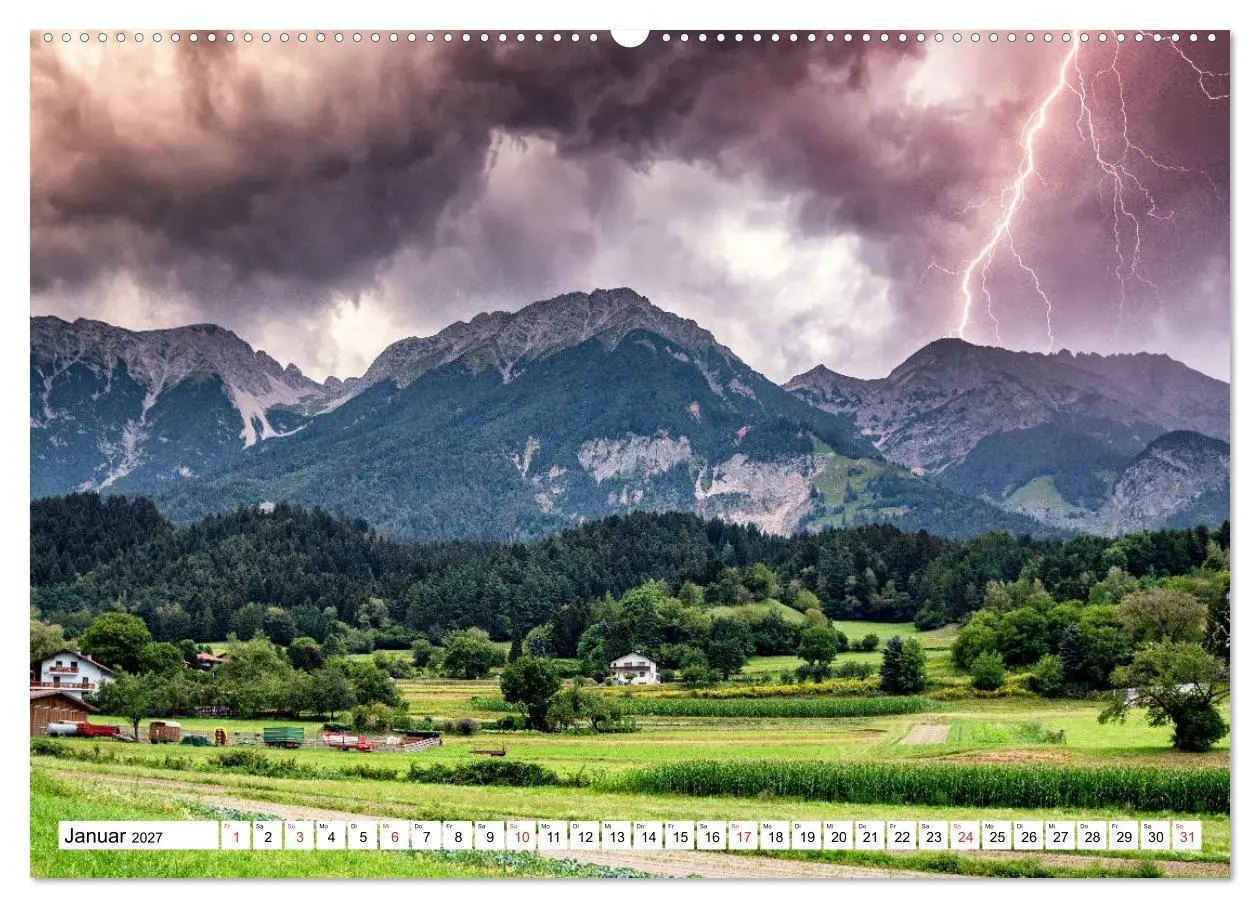Bild: 9783569543164 | Gewitter in den Alpen (Wandkalender 2027 DIN A2 quer), CALVENDO...