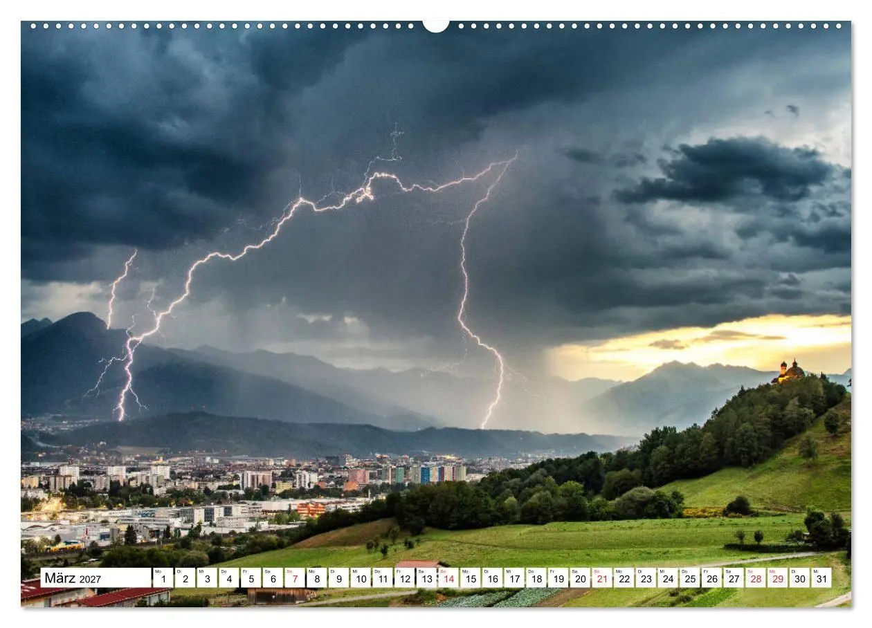 Bild: 9783569543164 | Gewitter in den Alpen (Wandkalender 2027 DIN A2 quer), CALVENDO...