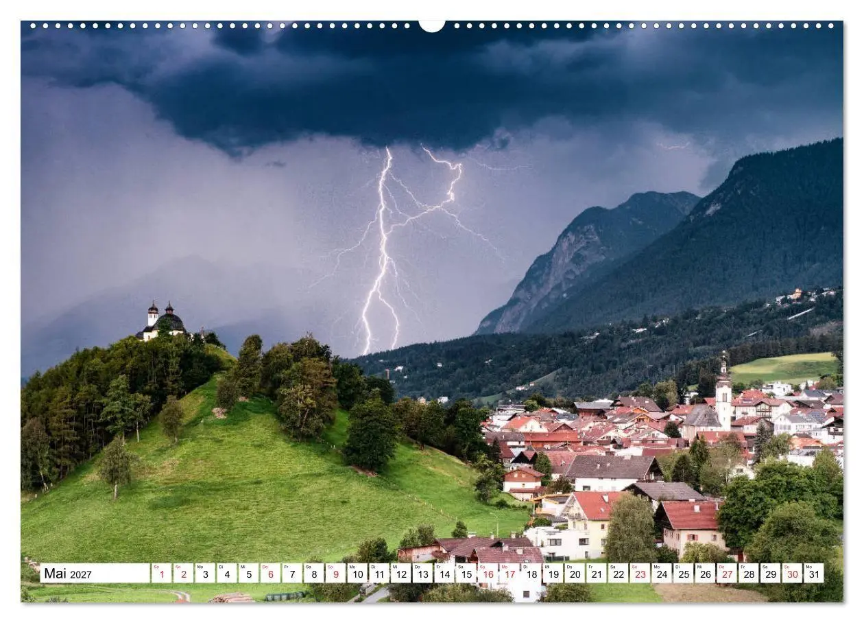 Bild: 9783569543164 | Gewitter in den Alpen (Wandkalender 2027 DIN A2 quer), CALVENDO...