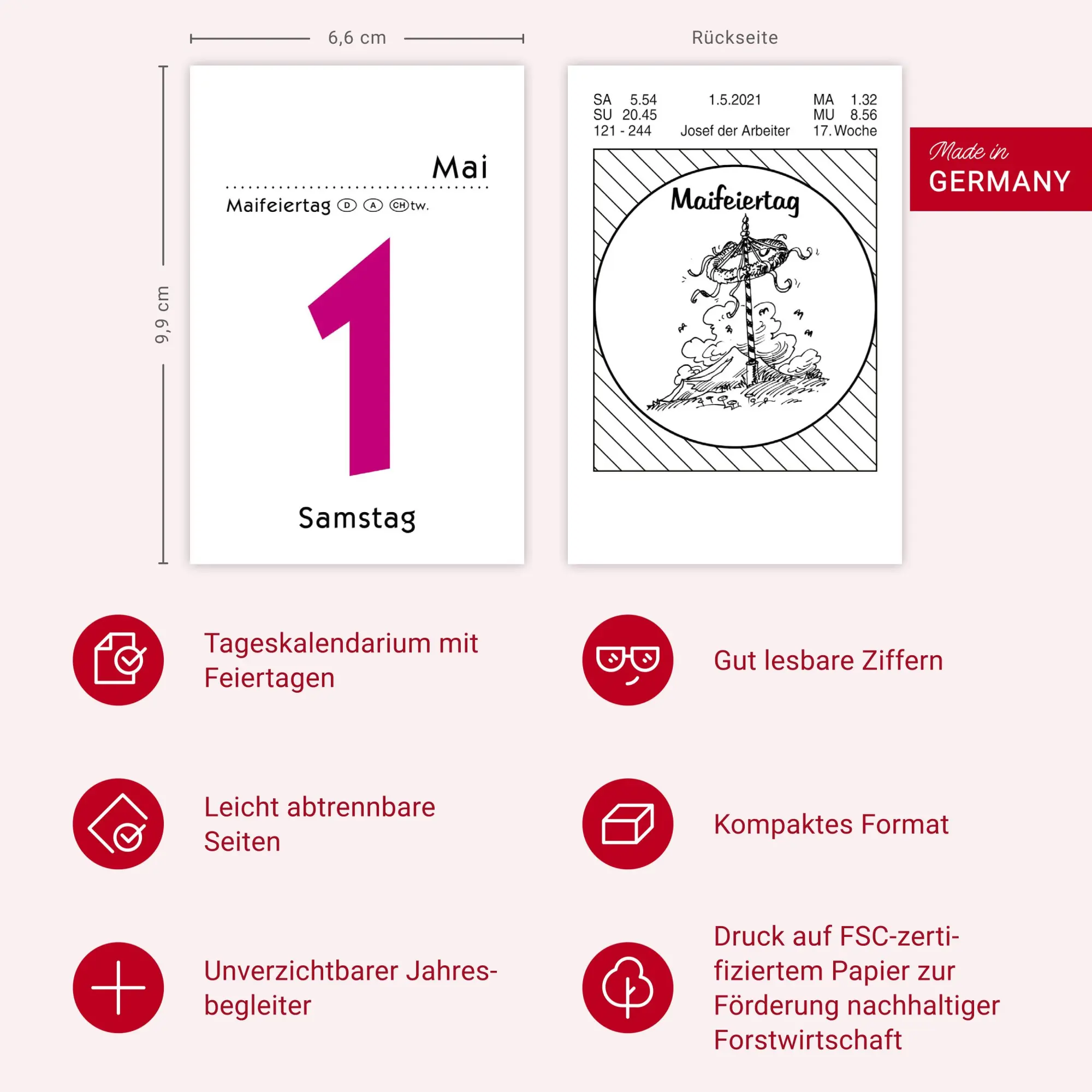 Bild: 9783756413164 | Tagesabreißkalender groß 2026 | Kalender | Bürokalender Heye | 782 S.