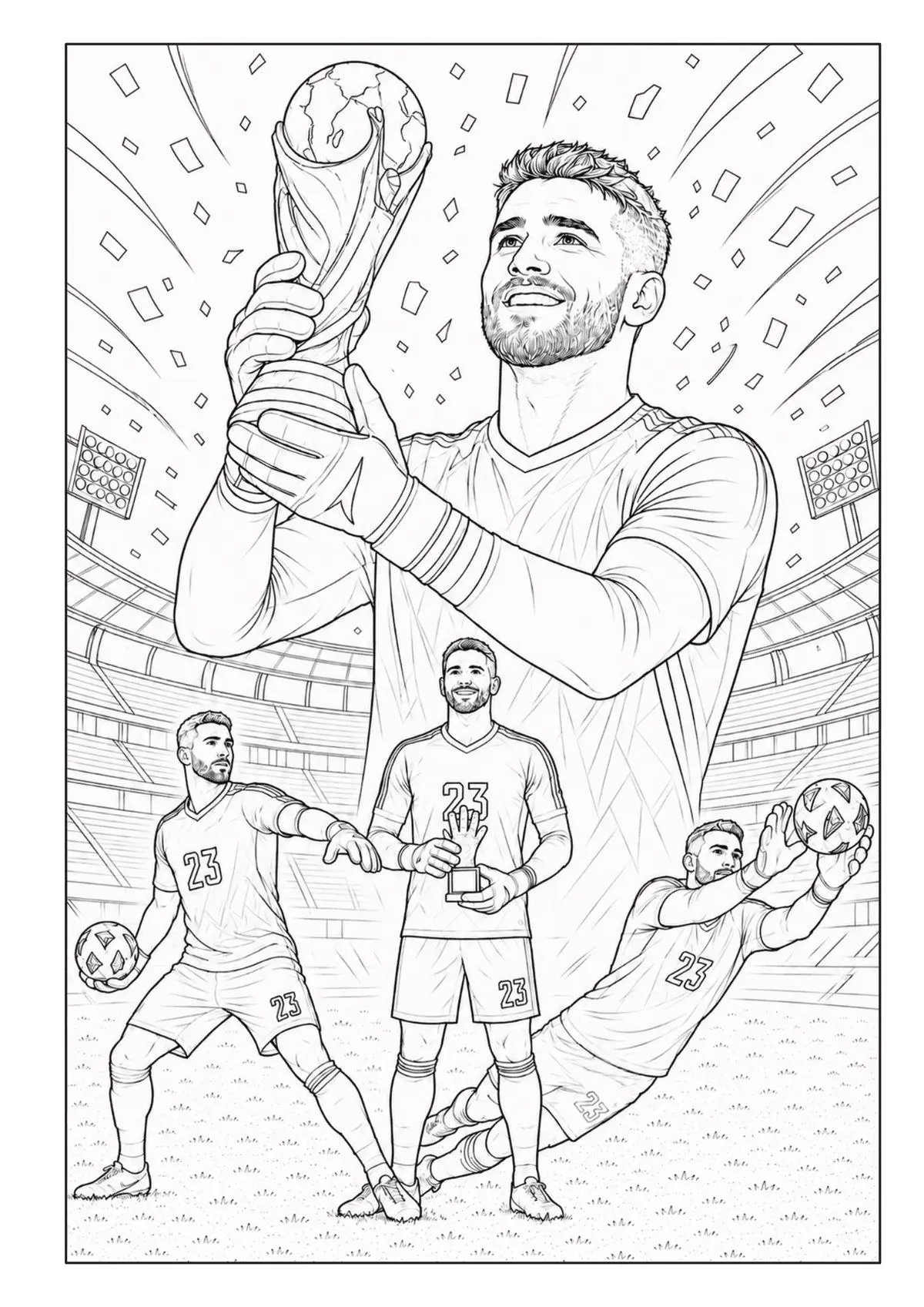Bild: 9783986573164 | WM 2026 Superstars Fußball Malbuch für Kinder ab 8 Jahren mit 50...