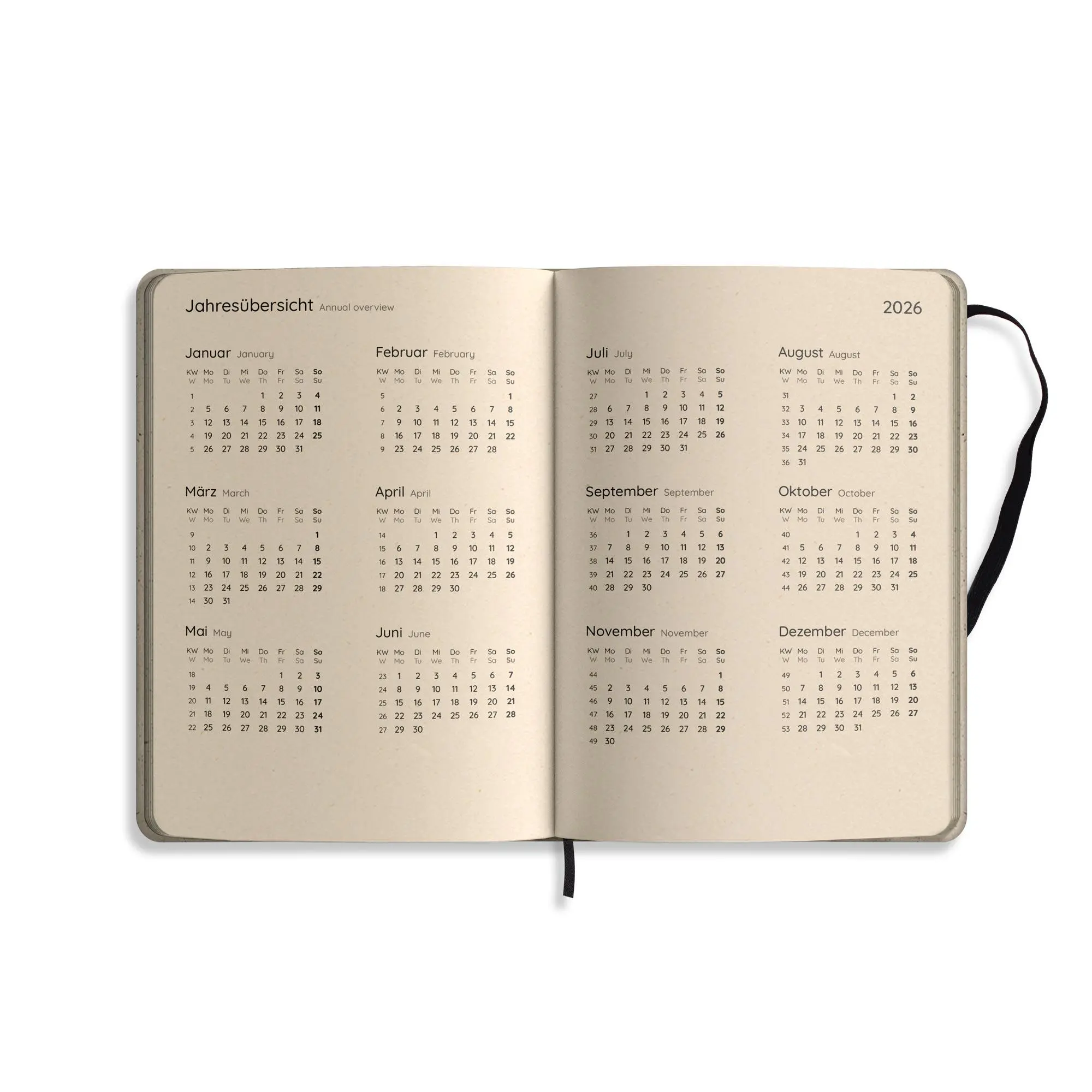 Bild: 4260626413264 | matabooks - A5 Kalender Samaya 2026 Farbe: Nature M (DE/EN) | Buch