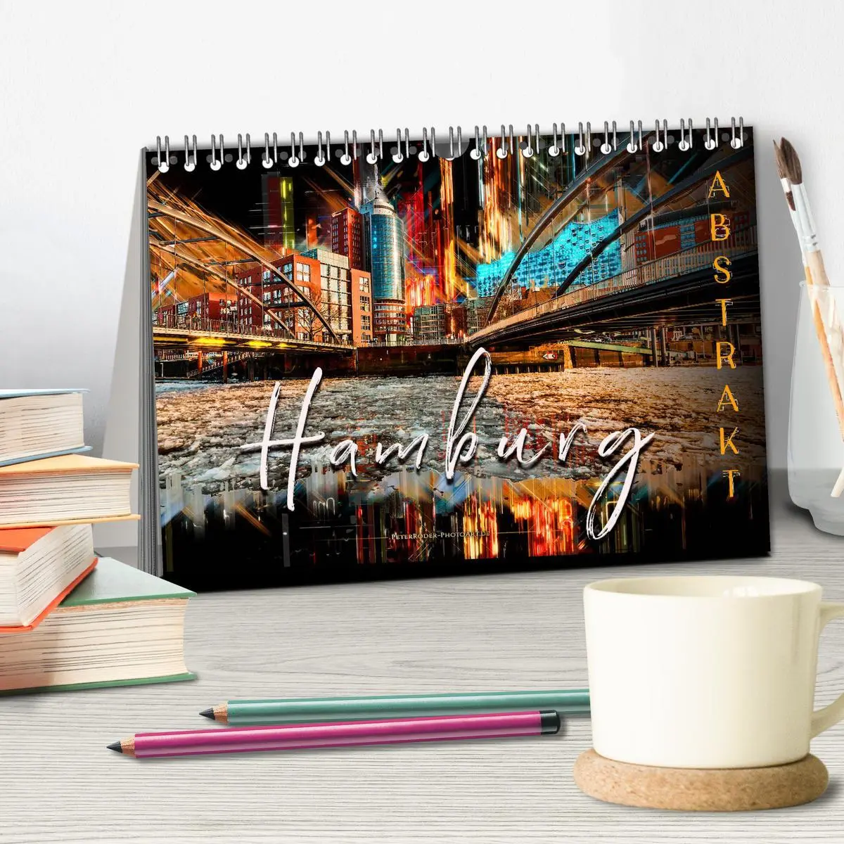 Bild: 9783457803264 | Hamburg abstrakt (Tischkalender 2026 DIN A5 quer), CALVENDO...