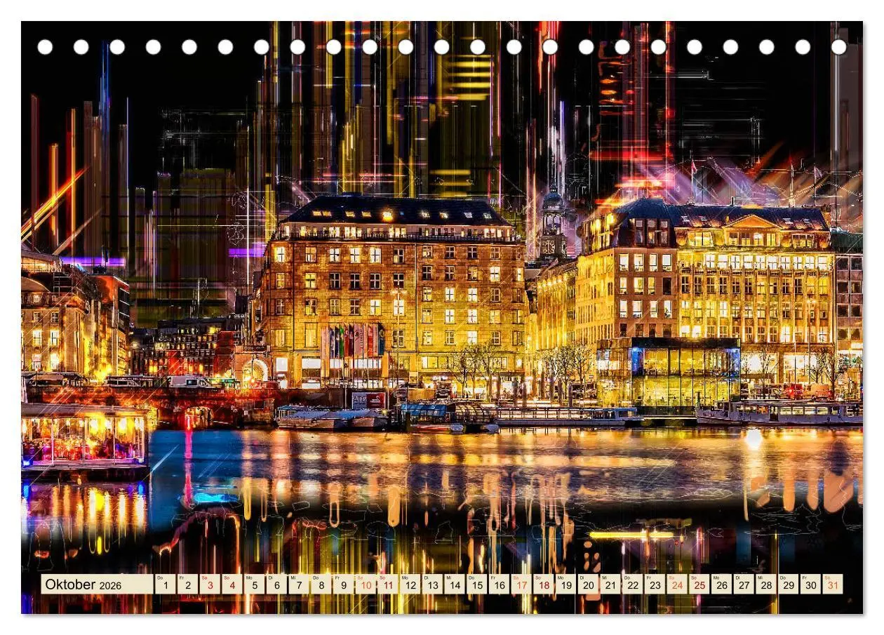 Bild: 9783457803264 | Hamburg abstrakt (Tischkalender 2026 DIN A5 quer), CALVENDO...