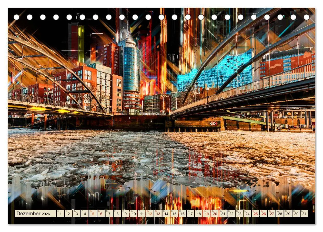 Bild: 9783457803264 | Hamburg abstrakt (Tischkalender 2026 DIN A5 quer), CALVENDO...