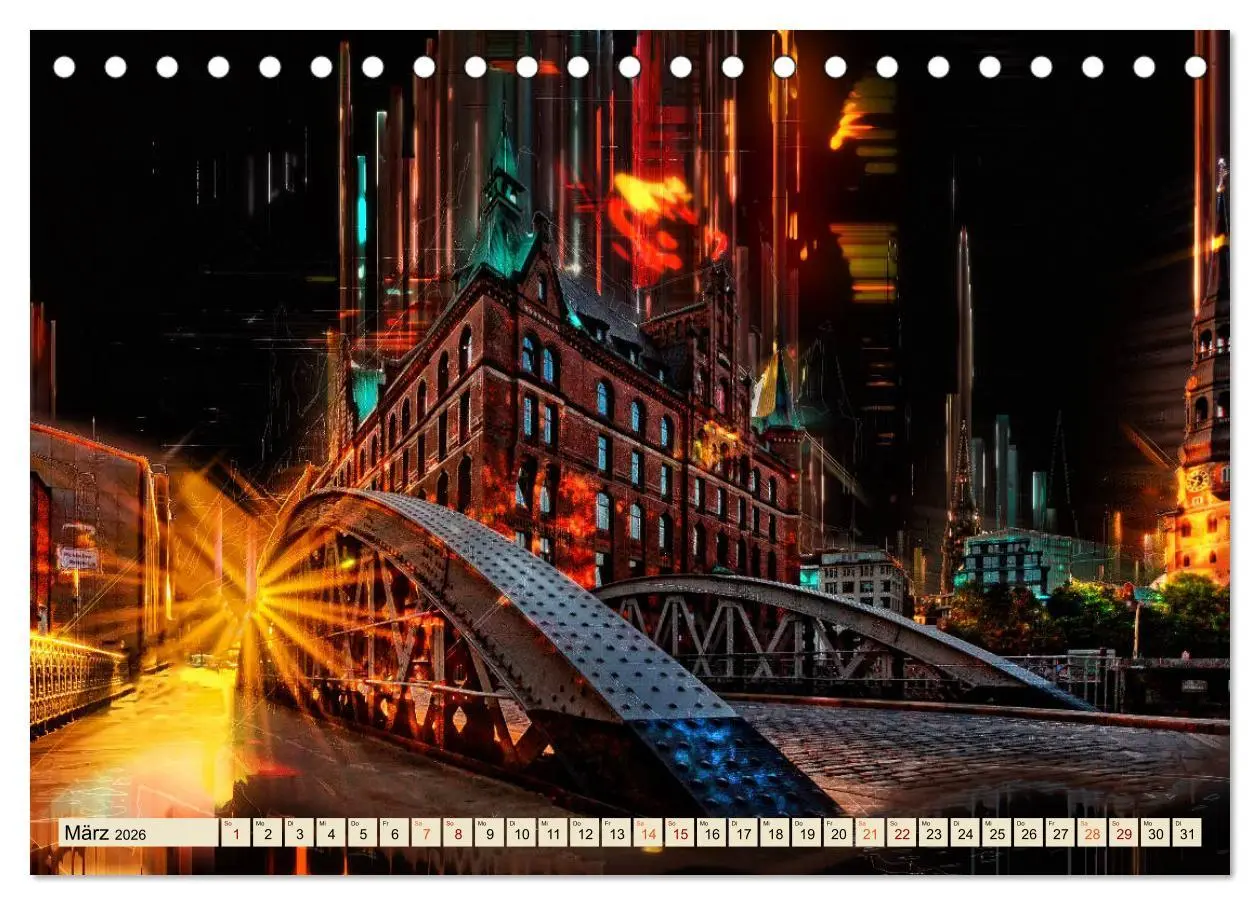 Bild: 9783457803264 | Hamburg abstrakt (Tischkalender 2026 DIN A5 quer), CALVENDO...