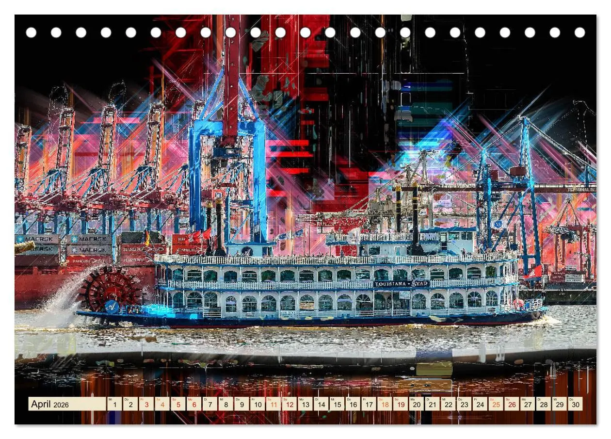 Bild: 9783457803264 | Hamburg abstrakt (Tischkalender 2026 DIN A5 quer), CALVENDO...
