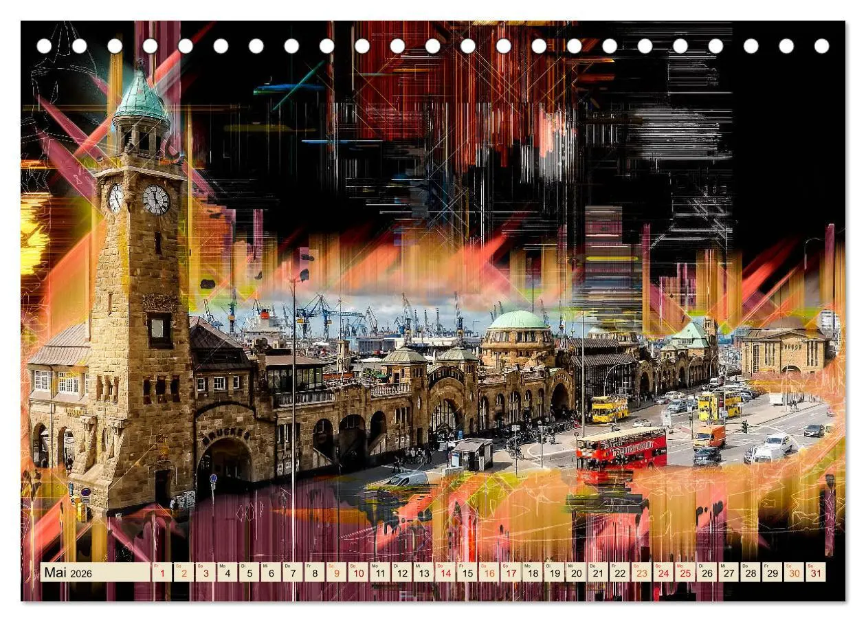 Bild: 9783457803264 | Hamburg abstrakt (Tischkalender 2026 DIN A5 quer), CALVENDO...