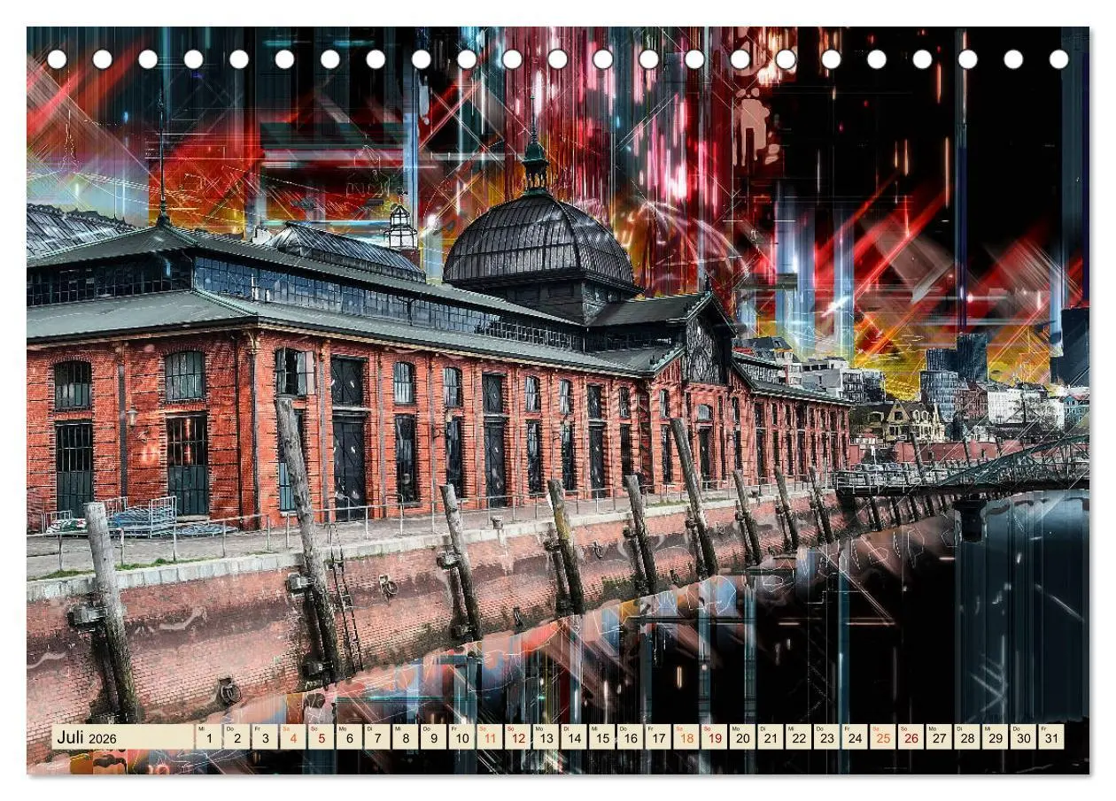 Bild: 9783457803264 | Hamburg abstrakt (Tischkalender 2026 DIN A5 quer), CALVENDO...