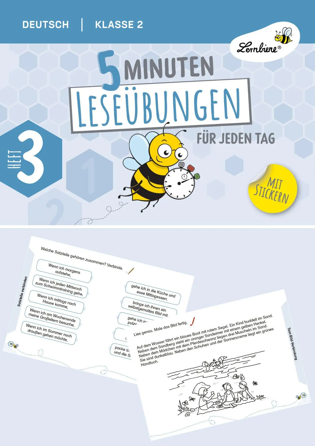 Cover: 9783746813264 | 5 Minuten Leseübungen für jeden Tag | Heft 3 (2. Klasse) | Broschüre
