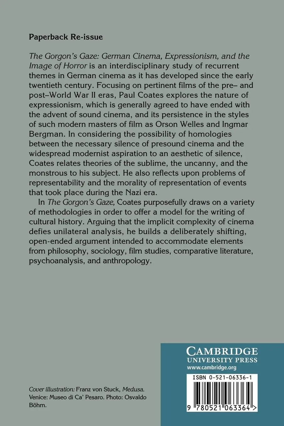Rückseite: 9780521063364 | The Gorgon's Gaze | Paul Coates | Taschenbuch | Englisch | 2008