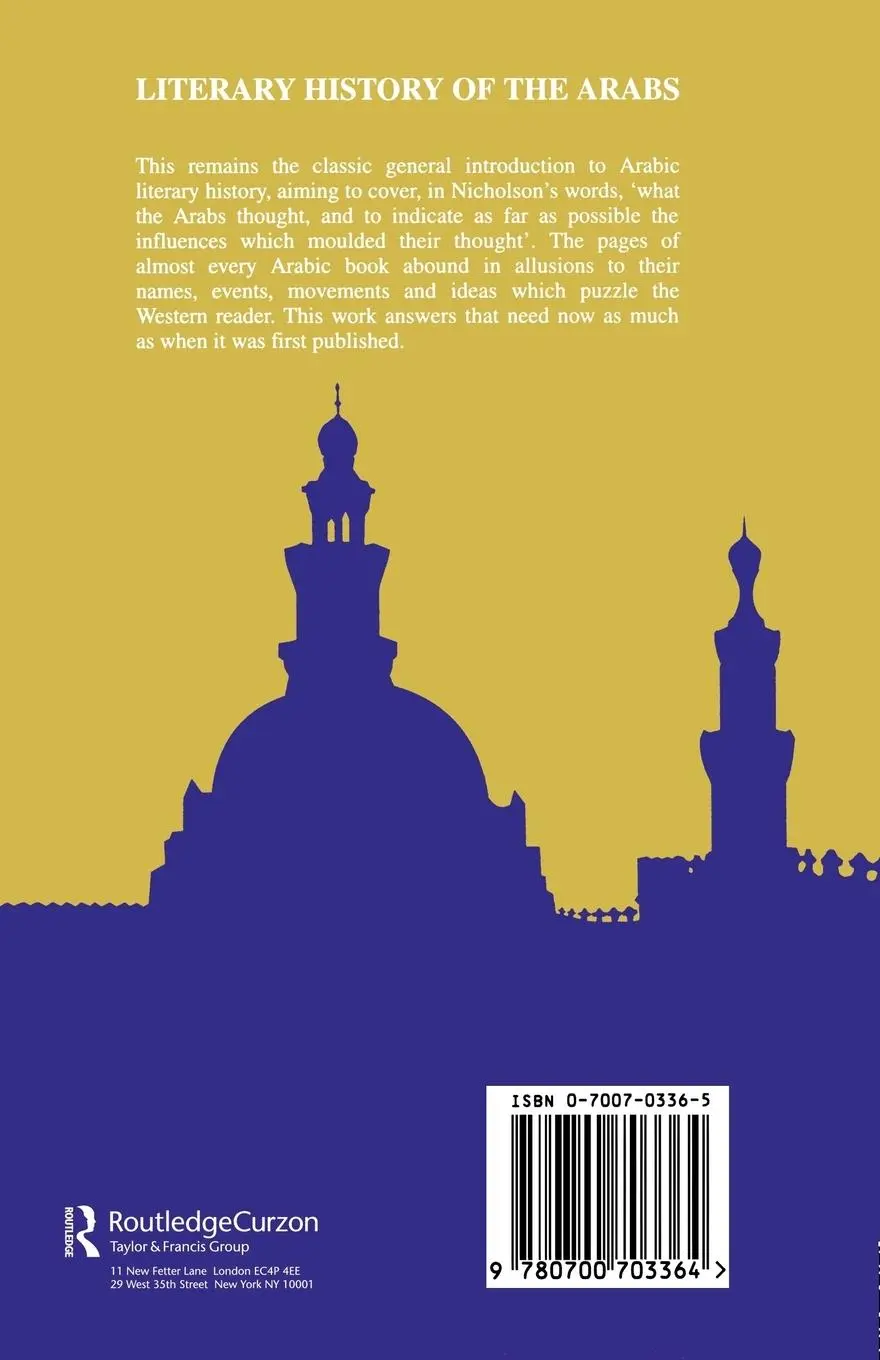 Rückseite: 9780700703364 | Literary History Of The Arabs | Reynold A. Nicholson | Taschenbuch