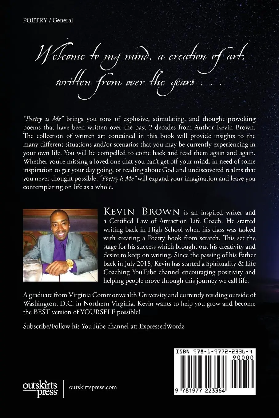 Rückseite: 9781977223364 | Poetry is Me | Kevin E. Brown | Taschenbuch | Kartoniert / Broschiert