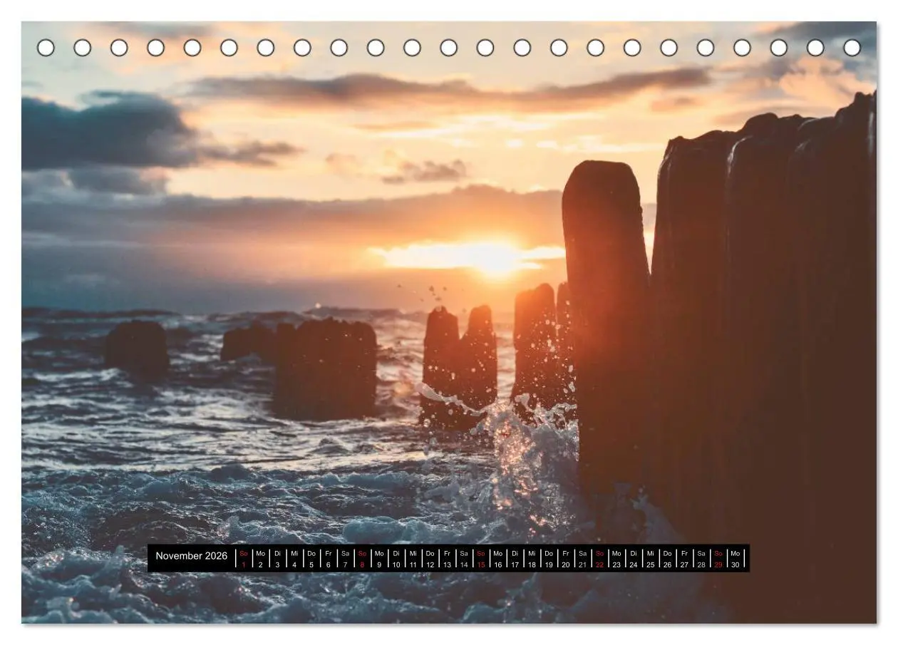 Bild: 9783457963364 | Abendlicht über der Nordsee (Tischkalender 2026 DIN A5 quer),...