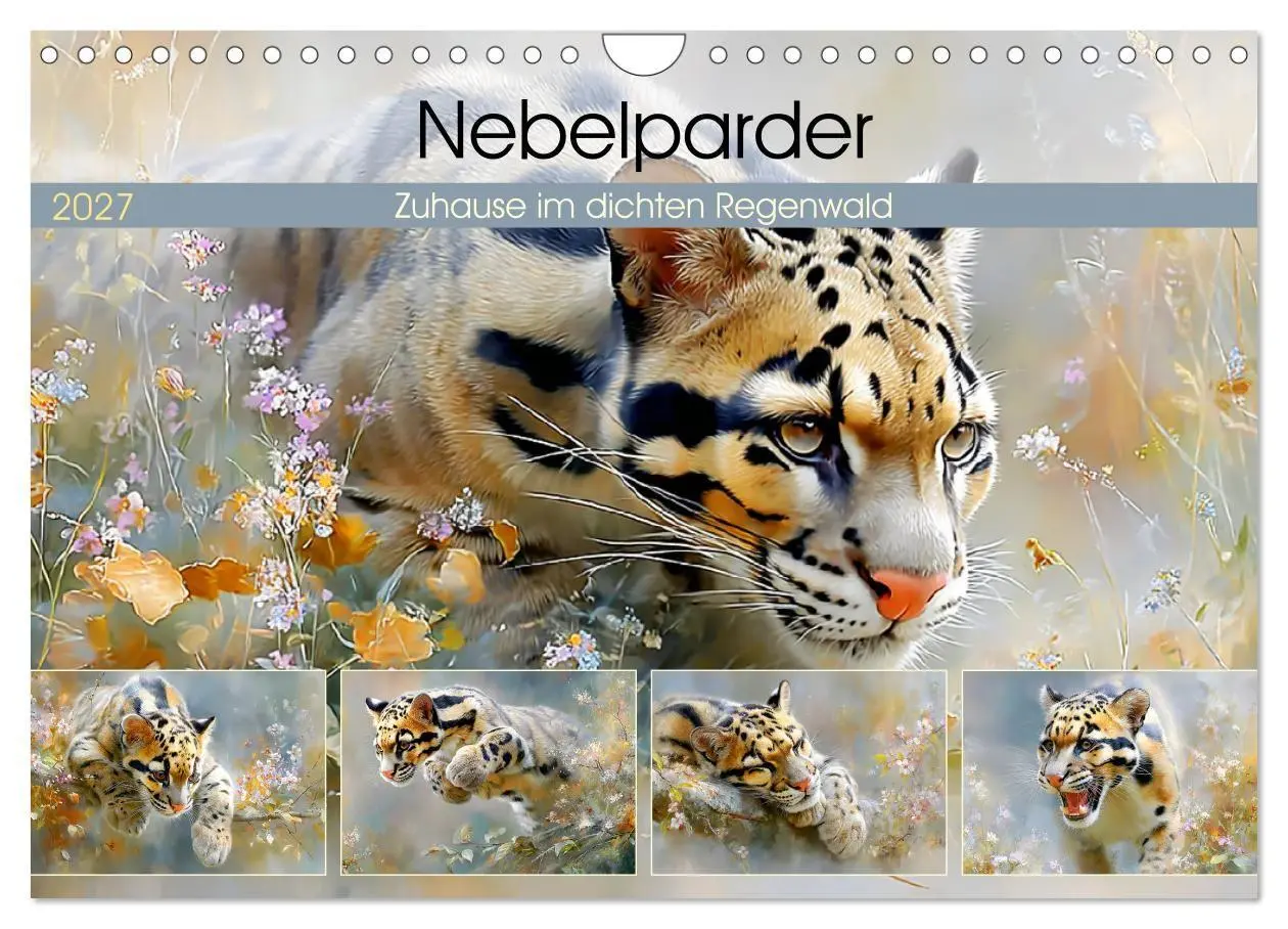Cover: 9783516813364 | Nebelparder. Zuhause im dichten Regenwald (Wandkalender 2027 DIN A4...
