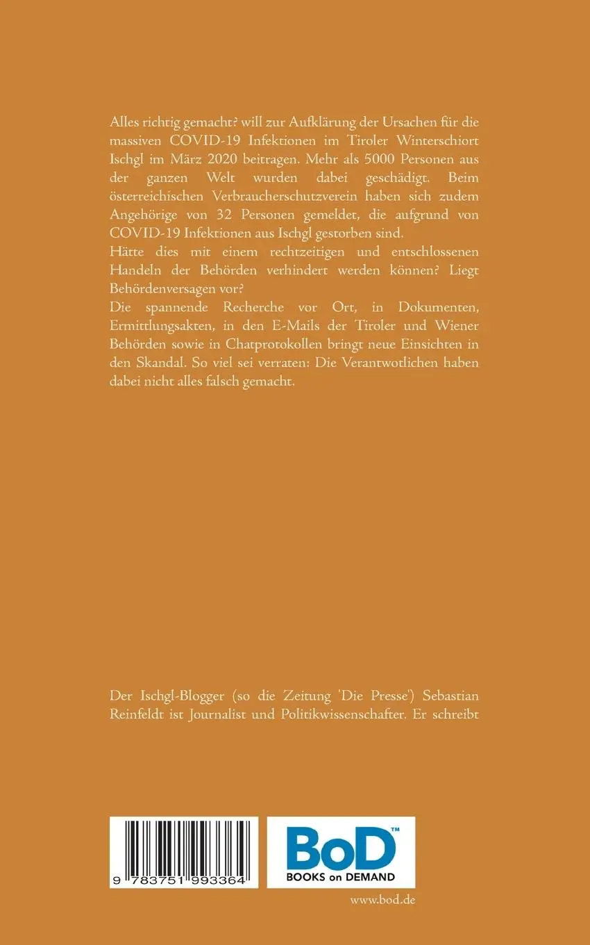 Rückseite: 9783751993364 | Alles richtig gemacht? | Ischgl und die Folgen | Sebastian Reinfeldt