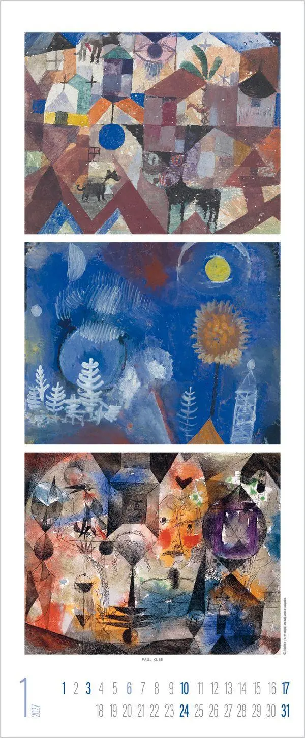 Bild: 9783819303364 | Art Triplets 2027 | Verlag Korsch | Kalender | 14 S. | Deutsch | 2027