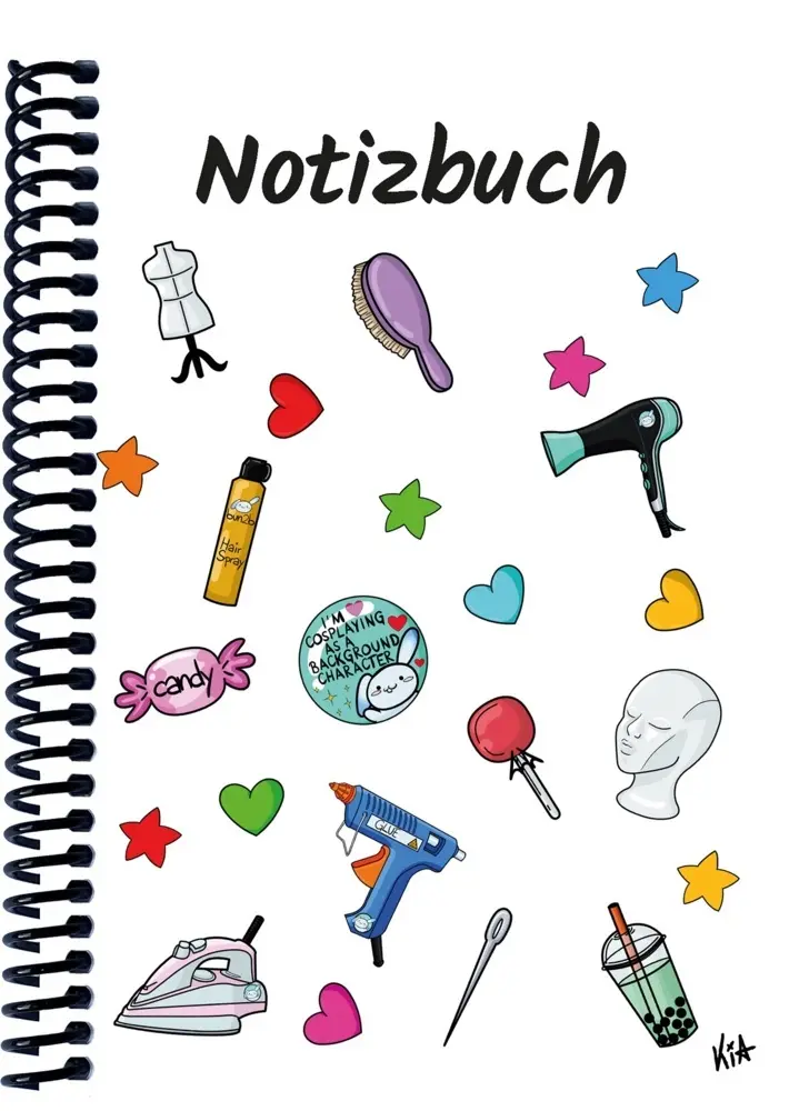 A 5 Notizbuch Manga Items, weiß, kariert