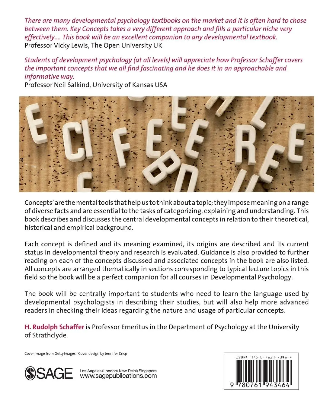Rückseite: 9780761943464 | Key Concepts in Developmental Psychology | H Rudolph Schaffer | Buch