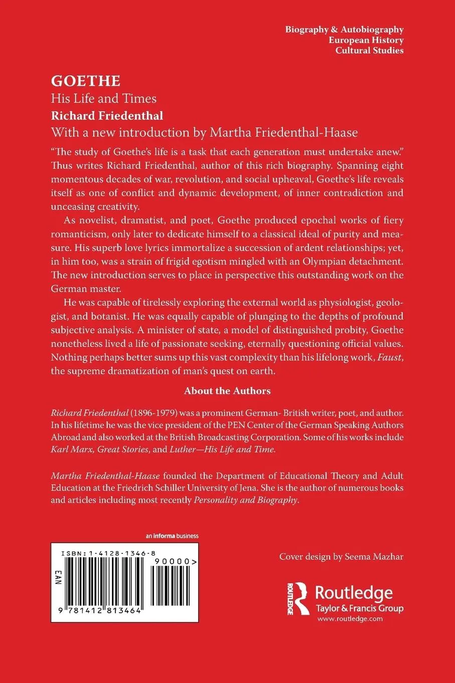 Rückseite: 9781412813464 | Goethe | His Life and Times | Richard Friedenthal | Taschenbuch | 2010
