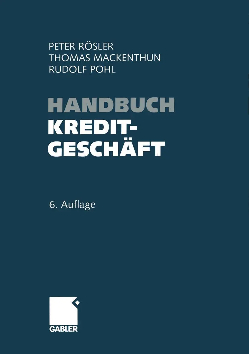 Cover: 9783322903464 | Handbuch Kreditgeschäft | Peter Rösler (u. a.) | Taschenbuch | xxii