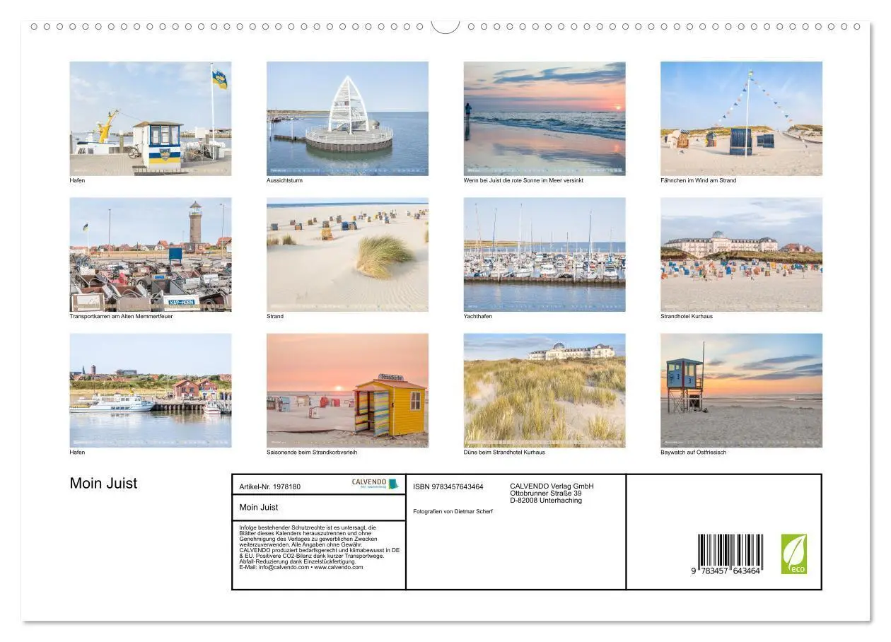 Bild: 9783457643464 | Moin Juist (Wandkalender 2026 DIN A2 quer), CALVENDO Monatskalender