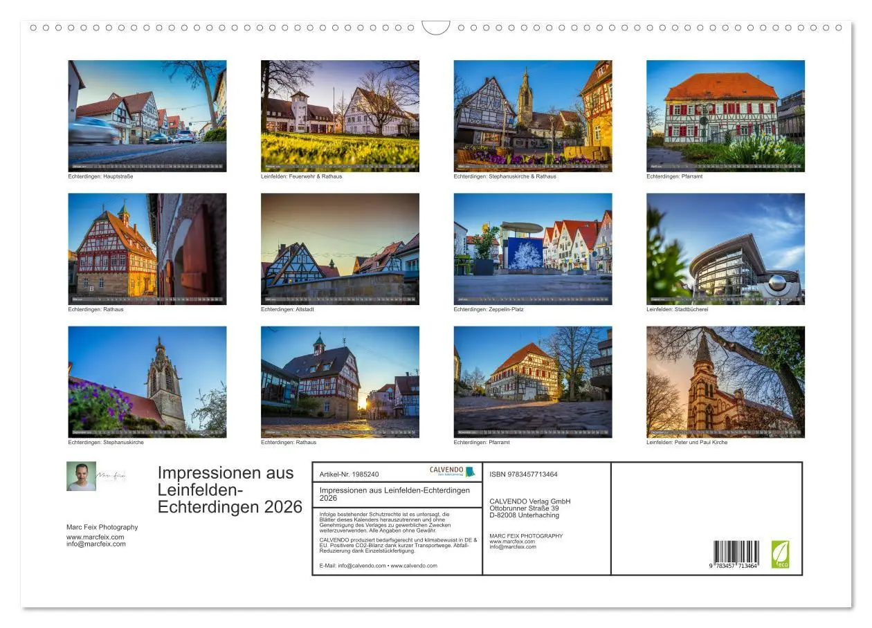 Bild: 9783457713464 | Impressionen aus Leinfelden-Echterdingen 2026 (Wandkalender 2026...