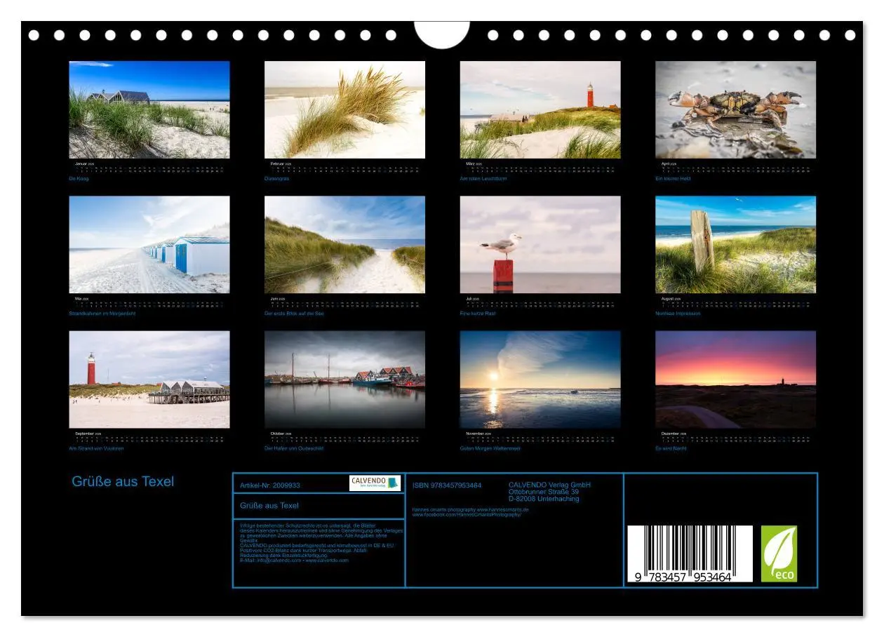 Bild: 9783457953464 | Grüße aus Texel (Wandkalender 2026 DIN A4 quer), CALVENDO...